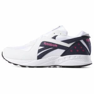 Reebok Pyro Turnschuhe Damen - Weiß/Navy/Rosa/Schwarz - DE 723-TFC